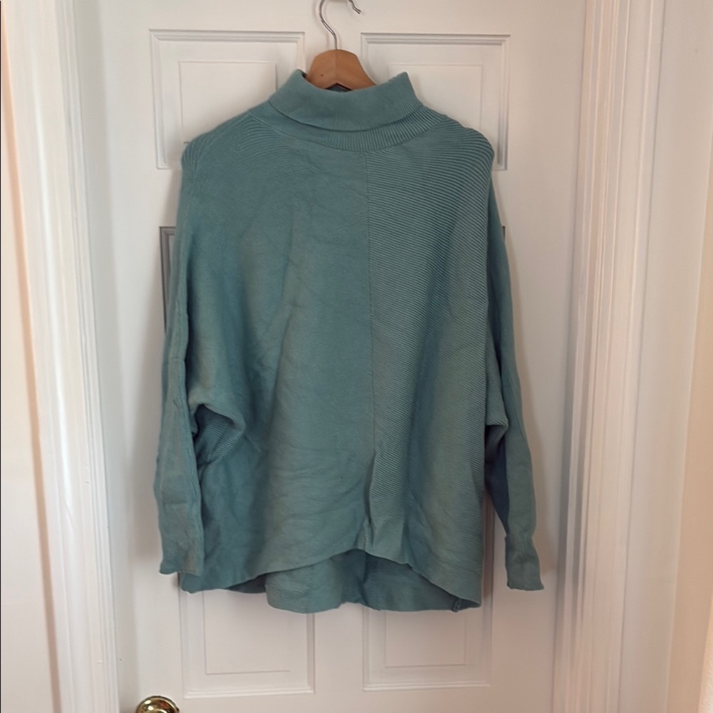 Amazon Essentials turquoise Turtleneck Sweater Soft Knit Casual